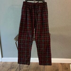 Men’s Fleece lounge pants Red/Gray/Black SM